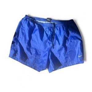 Vintage Nike Men's Vibrant Blue Swim Trunks